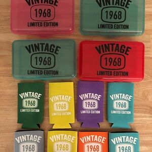 Vintage 1968 Limited Edition Storage (Snackle) Boxes and Can Coolers